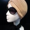 Turbante tela salmón-beige