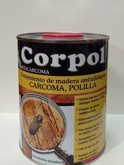 Corpol Matacarcoma Antixilófagos para madera, 750ml.